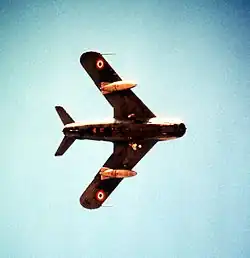 MiG-17 lotnictwa Egiptu w locie, 1981 r.