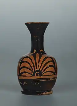 Lekyt aryballosowy z Attyki (między 420 a 380 p.n.e.)