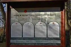 Tablica informacyjna w południowej części cmentarza.