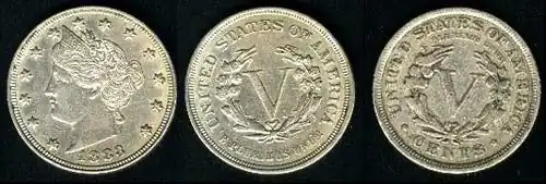 XIX-wieczne monety wykonane z niklu