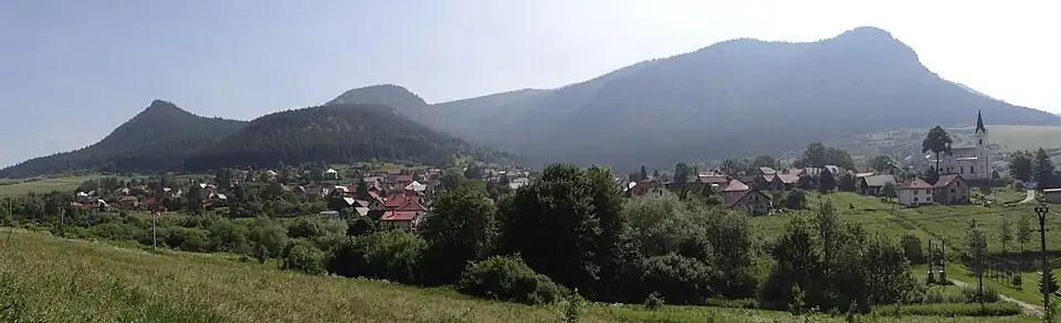 Panorama miejscowości Valaská Dubová