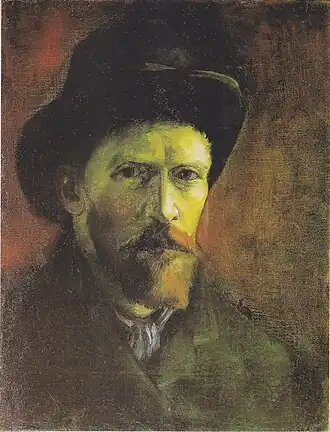 Autoportret w ciemnym pilśniowym kapeluszu (1886), Muzeum Vincenta van Gogha