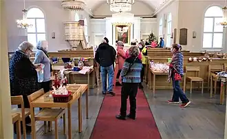 Wnętrze przed Bożym Narodzeniem