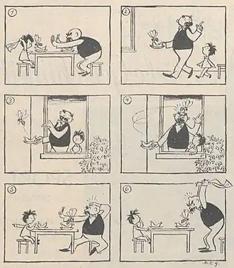 Vater und Sohn: Umgang mit Wespen, 1936