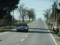 Droga krajowa nr 51 we wsi Veľký Ďur