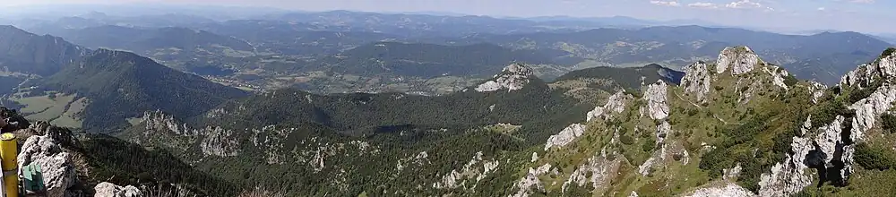 Panorama z Wielkiego Rozsutca w kierunku północnym