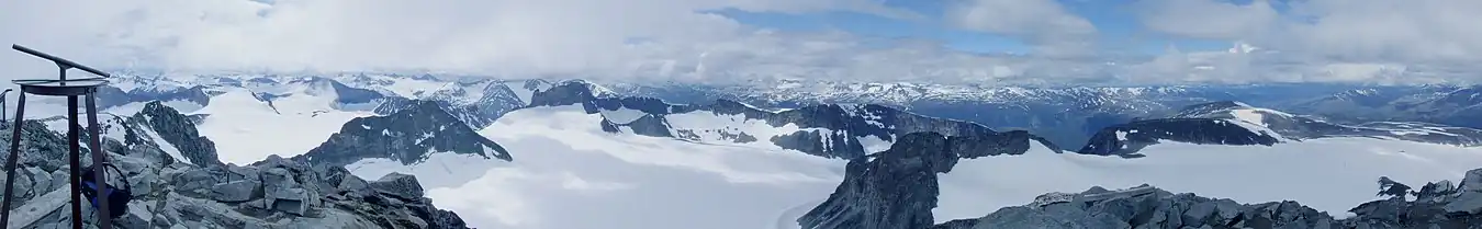 Widok ze szczytu w kierunku zachodnim