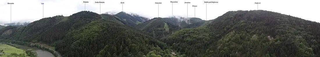 Panorama widokowa z Zamku Strečno