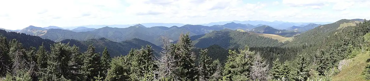 Panorama widokowa z Tanečnicy w kierunku północnym