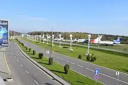 Trasa M2 w okolicy portu lotniczego Mińsk