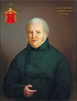 Wincent Bohdanowicz wraz z herbem