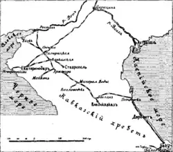 Mapa przebiegu linii kolejowej