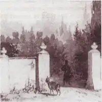 Resztki pałacu w Wołczynie w 1898 roku