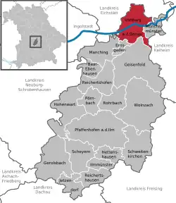 Plan Vohburga an der Donau