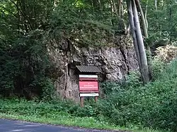 Skała w wylocie wąwozu