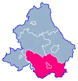 Położenie na mapie powiatu