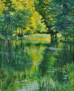 Władysław Podkowiński Jezioro w parku