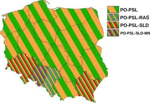 Koalicje w sejmikach 2010–2014