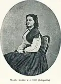 Wanda Monne w roku 1865, fotografia