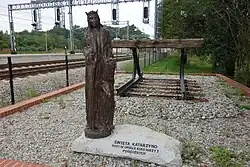 Figura św. Katarzyny, patronki kolejarzy