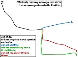 Warianty rozbudowy sieci do osiedla Parkitka