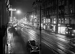 Warszawa nocą w 1935