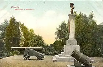 Pomnik z popiersiem księcia Wellington (ok. 1909)