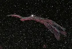 Zachodnia część – NGC 6960, zwana też Miotłą Wiedźmy (zdj. Hunter Wilson)