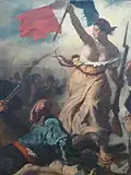 Fragment obrazu Wolność wiodąca lud na barykady, 1830