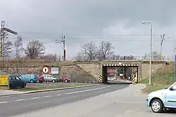 Wieruszów: wiadukt w ciągu linii kolejowej nr 181 nad drogą wojewódzką nr 450