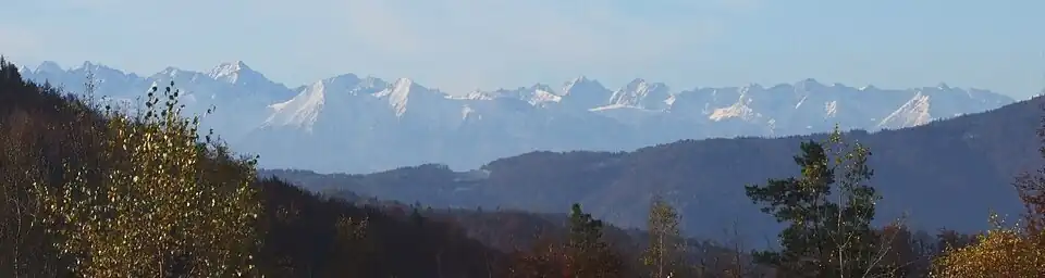 Widok z Cebulówki na Tatry