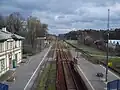 Widok z kładki nad torami w kierunku Pilawy