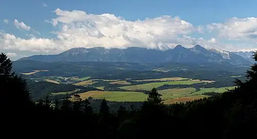 Przełęcz Szopka – widok na Tatry