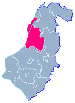 Położenie na mapie powiatu