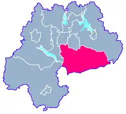 Położenie na mapie powiatu