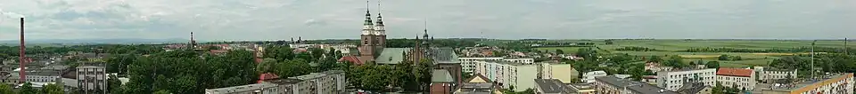 Panorama Głubczyc (zachód-północ-wschód)