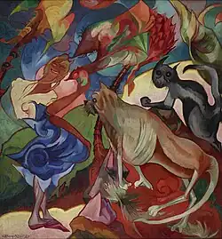 Stanisław Ignacy Witkiewicz, Marysia i Burek na Cejlonie﻿(inne języki), olej na płótnie, między 1920 a 1921