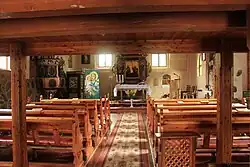 Wnętrze kościoła w Suchej Koszalińskiej
