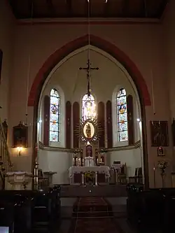 Wnętrze kościoła w Szymonkowie.