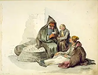 Akwarela na papierze w sztambuchu artystki (s. 71), ofiarowanym jej przez Chopina w 1836