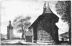 Kościół na drzeworycie z 1890