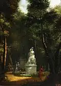 Park Łazienkowski z posągiem Tankreda i Kloryndy, 1790, Muzeum Narodowe w Warszawie
