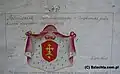 Ręcznie malowany herb rodu Woronieckich