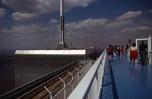 Taras widokowy na dachu południowej wieży WTC