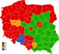 Zwycięskie komitety wyborcze w okręgach