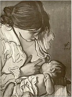 Stanisław Wyspiański, Macierzyństwo, 1905, zaginiony