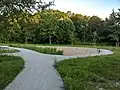 Park u podnóża Wzgórza Gajowego, plac siłowni terenowej, lipiec 2017