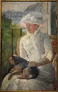 Mary Cassatt, Młoda dziewczyna przy oknie, 1883-1884