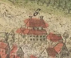 Zamek na rycinie F.B Wernera, 1738 r.