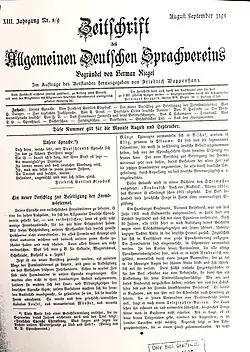 Der Allgemeine Deutsche Sprachverein – czasopismo